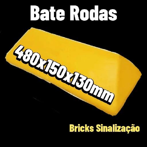 Bate-rodas amarelo Bricks com medidas de 480 por 150 por 130 milímetros