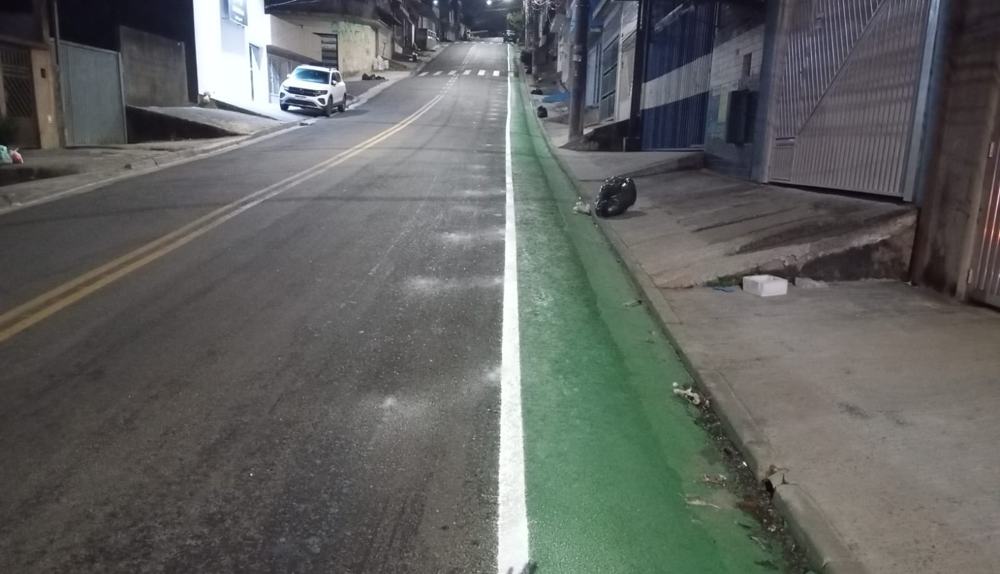 Faixa verde Via Segura em Mauá
